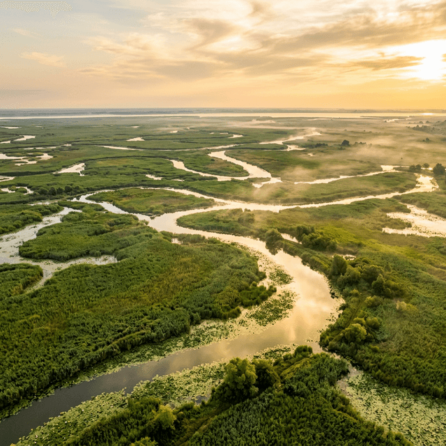 Canale serpuitoare prin Delta Dunarii